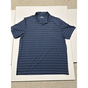 Men's Vineyard Vines Performance Blue Striped Polo XL